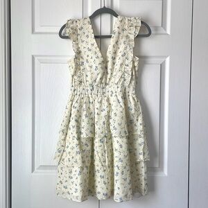 1. State Ivory Eyelet Floral Tiered Fit & Flare Dress XS